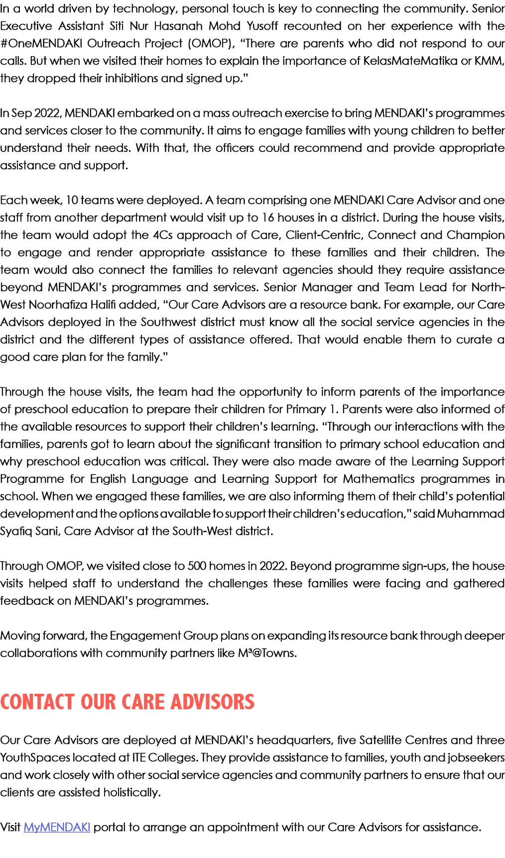 In a world driven by technology, personal touch is key to connecting the community. Senior Executive Assistant Siti N...