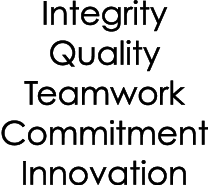 Integrity Quality Teamwork Commitment Innovation 
