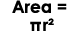 Area = πr²